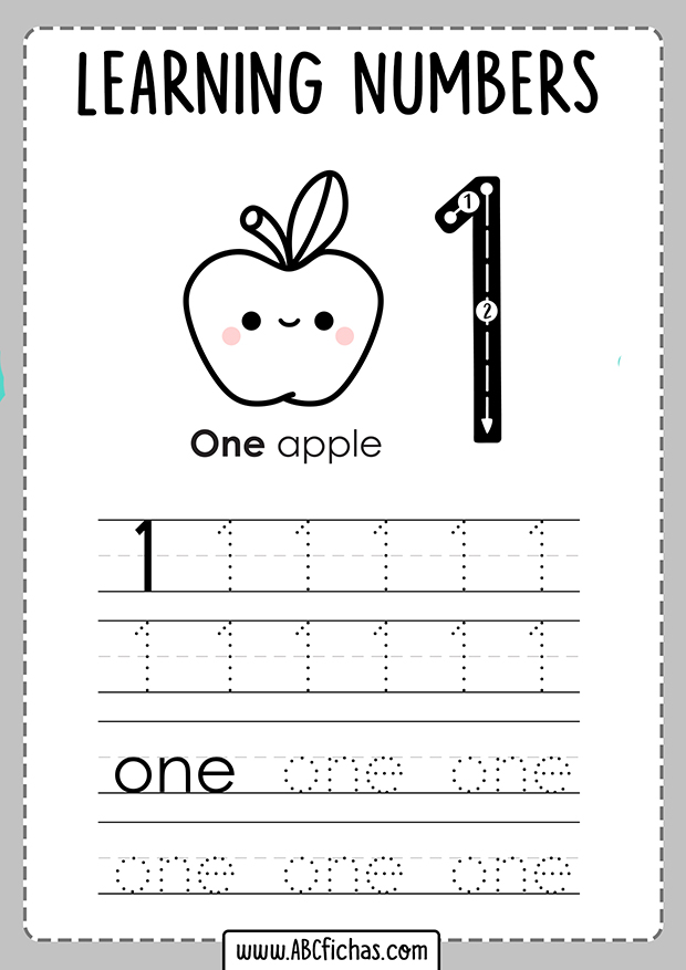 tracing-number-one-worksheets-abc-fichas