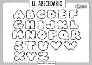 Abecedario Colorear Letras