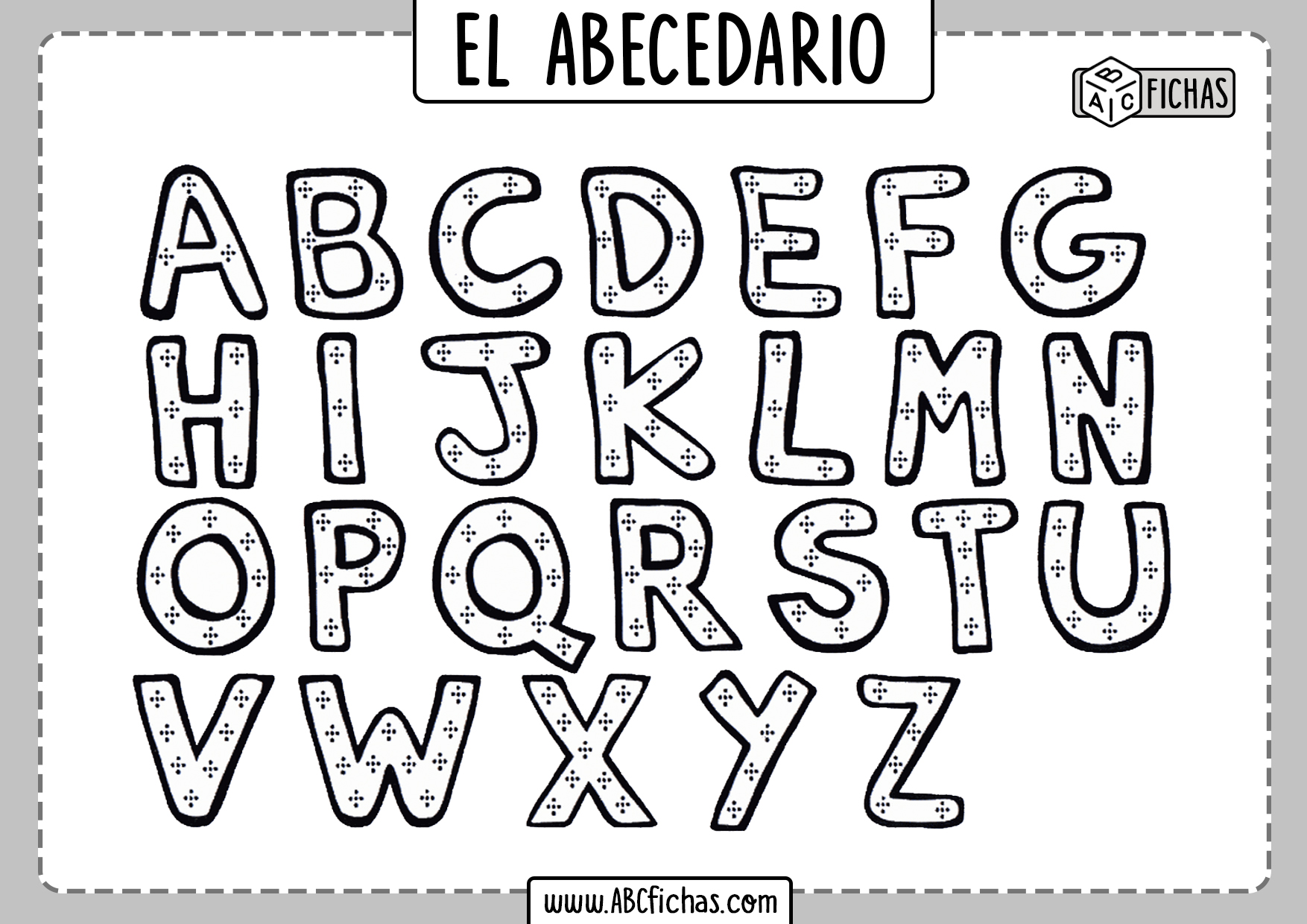 Abecedario Para Colorear Y Pintar Abc Fichas