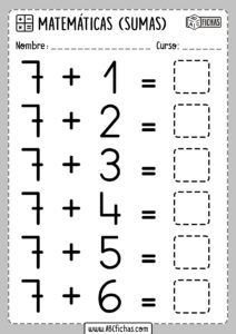 Ejercicios y Sumas de Calculo Mental