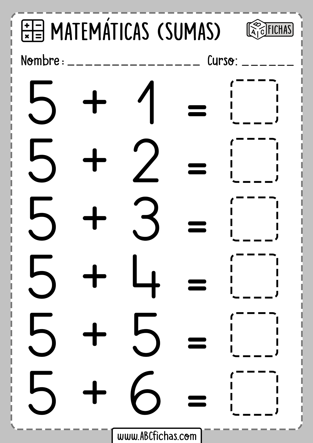 Fichas de Calculo Mental