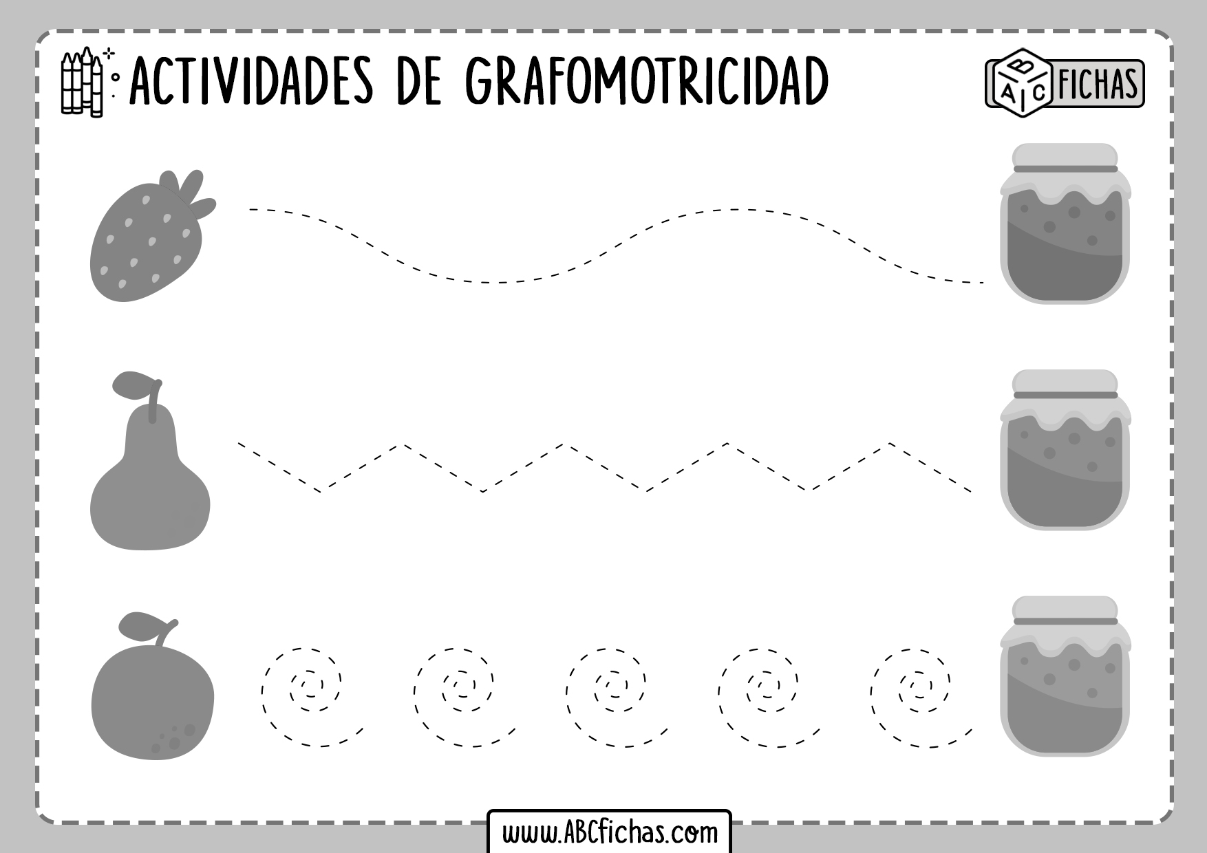 Fichas de Trazado de Lineas Grafomotricidad