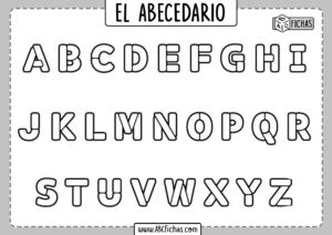 Letras del Abecedario para Colorear Imprimir