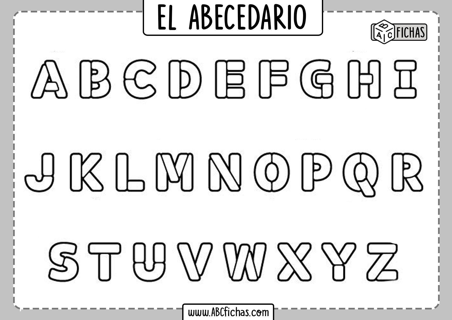 Letras Del Abecedario Para Colorear Imprimir Abc Fichas