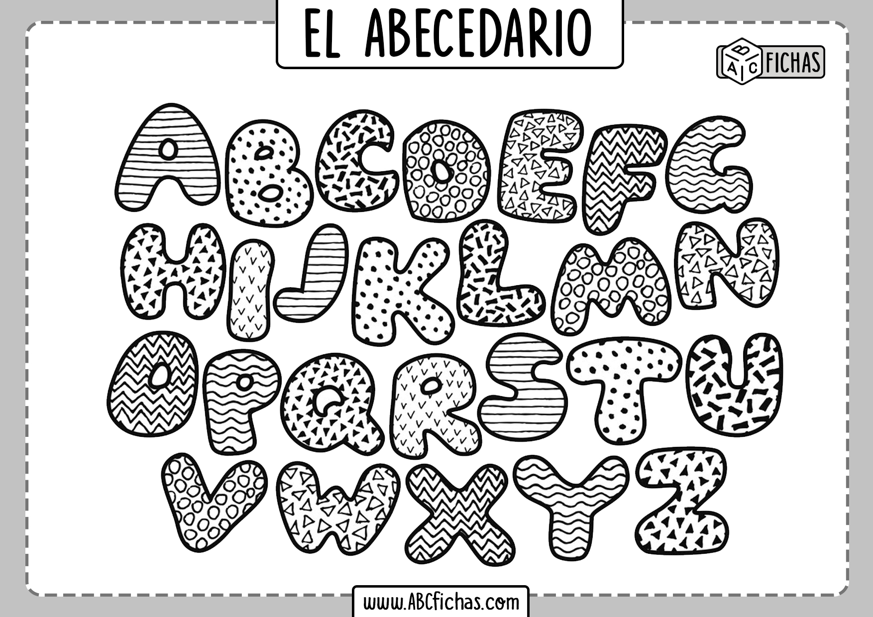 Letras del Abecedario - ABC Fichas