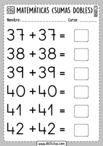 Sumas Dobles Ejercicios de Matemáticas