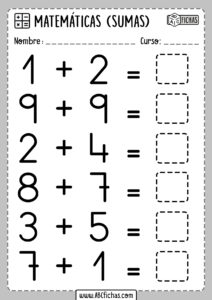 Sumas Faciles de Dos Sumandos