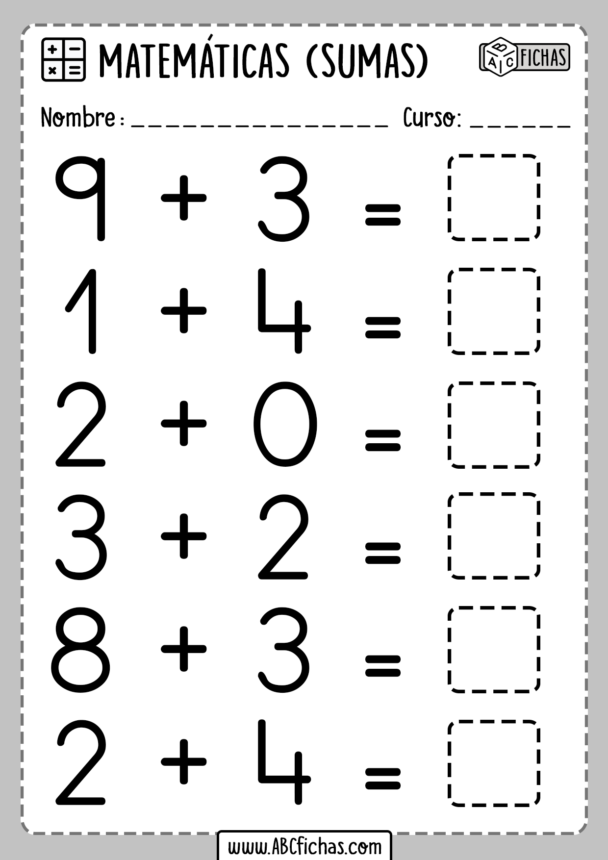 Sumas Para Primaria Faciles