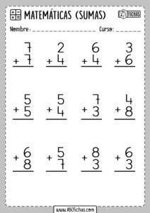 Sumas de 2 digitos