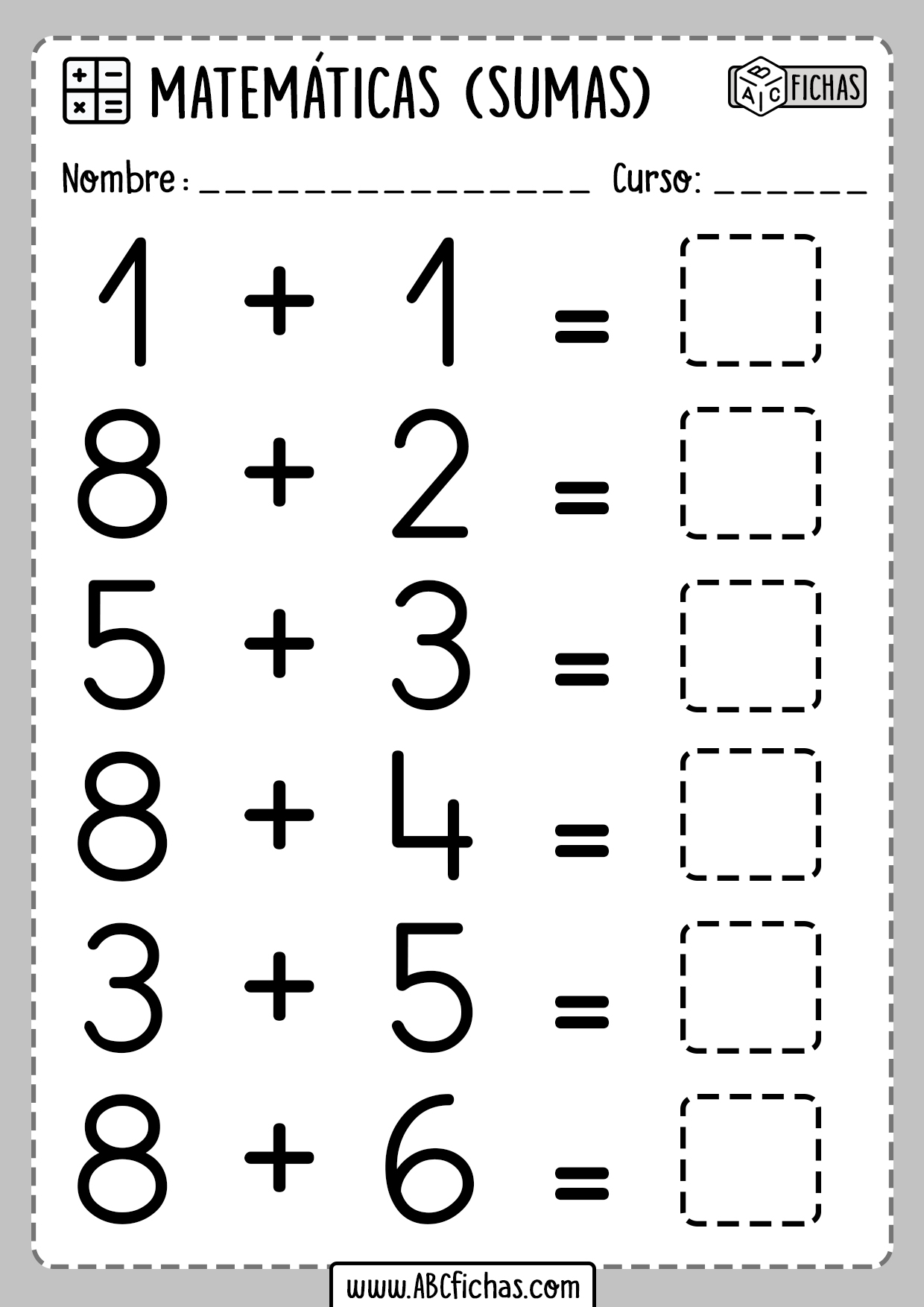 Ejercicios De Sumas Para Primaria Fichas De Matem ticas Ejercicios De Sumas Para Primaria Fichas De Matem ticas
