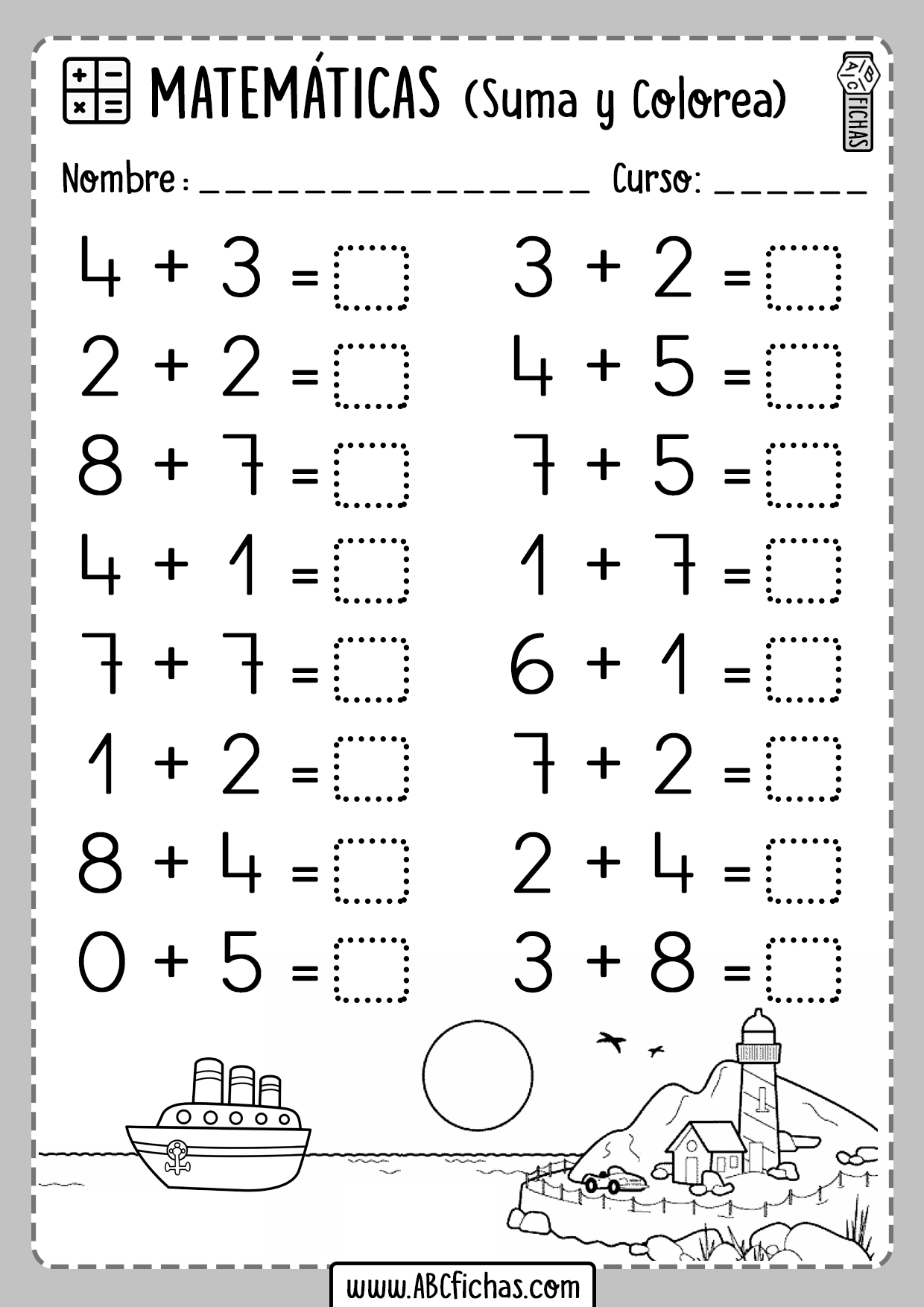 Sumas para practicar Calculo Mental