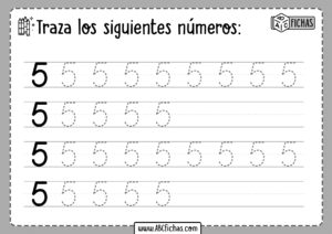 Aprender los Numeros para Imprimir