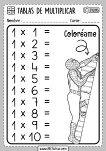 Ejercicios Tablas de Multiplicar