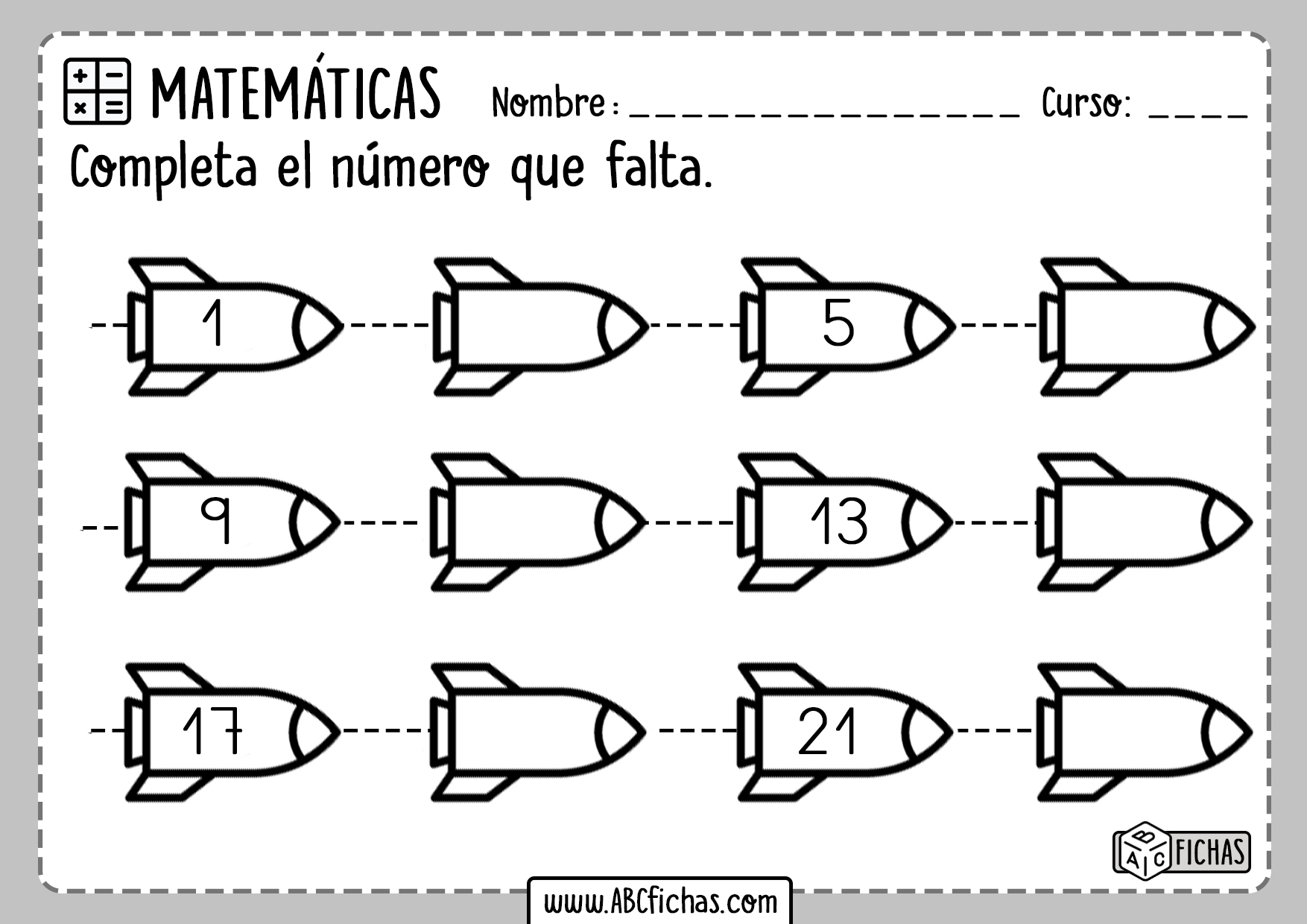 Fichas de Series Numericas