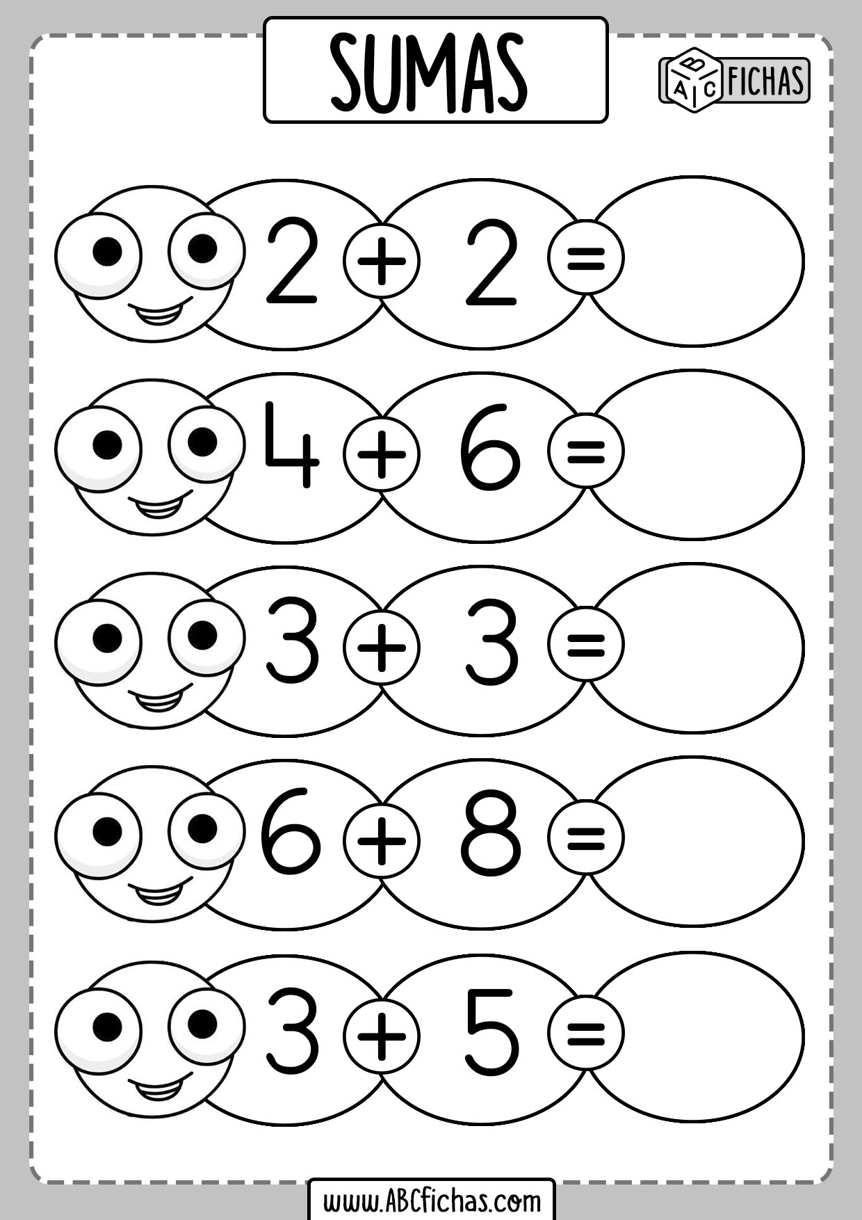 Fichas de Sumas Infantil y Primaria