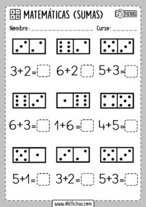 Fichas de Sumas para Infantil