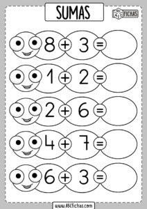 Fichas de matemáticas para repasar Aumas y Restas