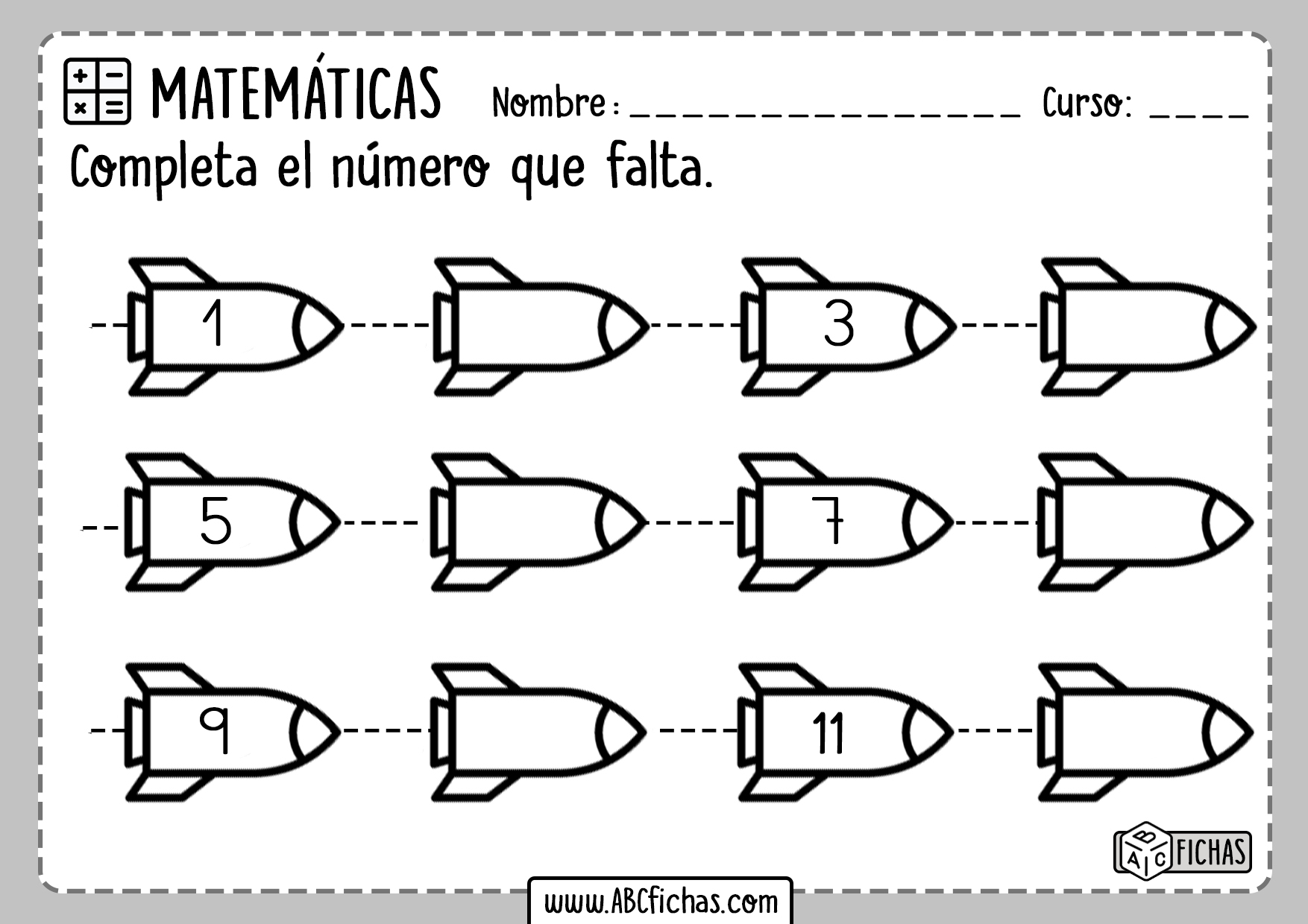 Series de Numeros para Infantil