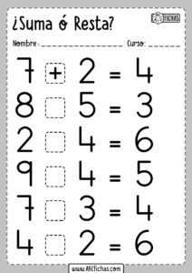 Sumas y Restas para Niños