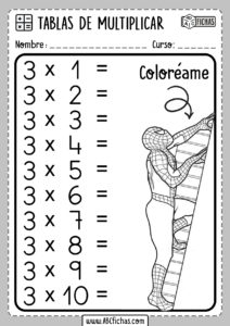 Tablas de multiplicar Ejercicios para repasar