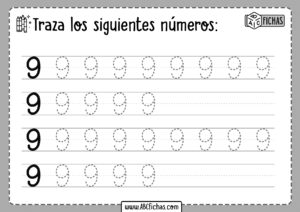 Trazar los numeros del 1 al 10