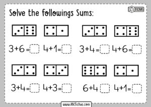 Kindergarten addition practice worksheet