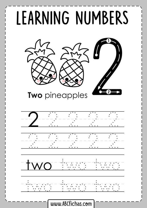 Learning numbers worksheets