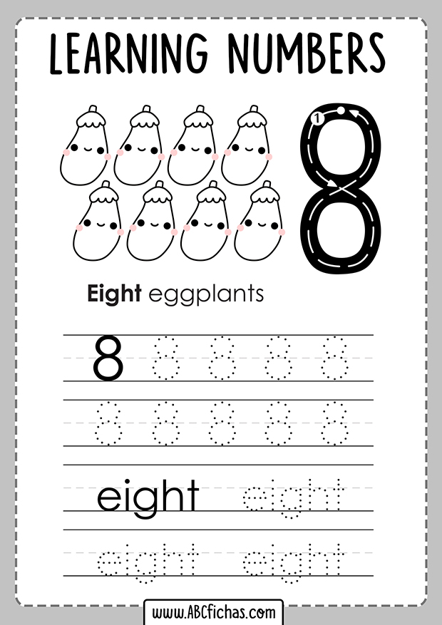 Number tracing worksheets