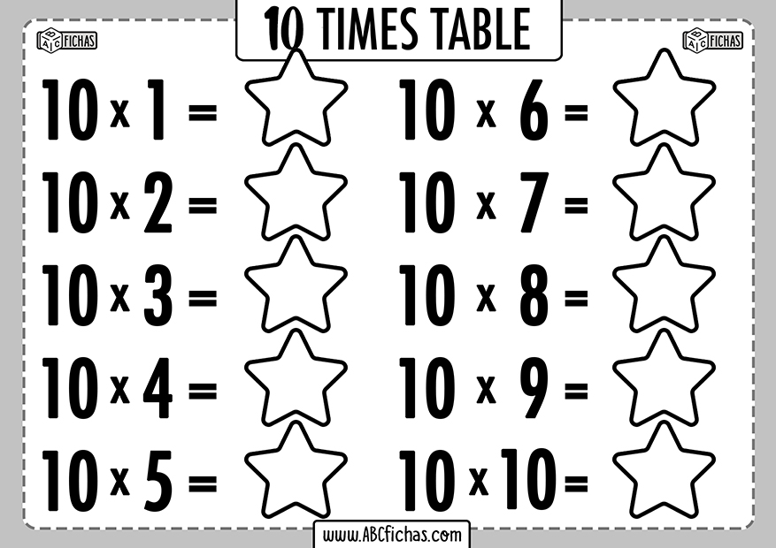 Printable multiplication worksheet