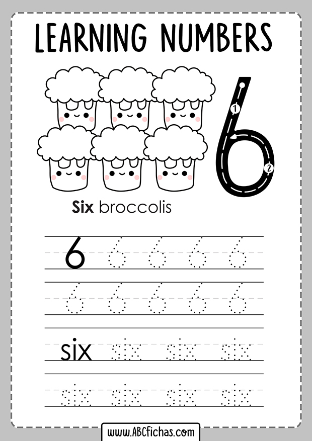 Trace the numbers worksheets