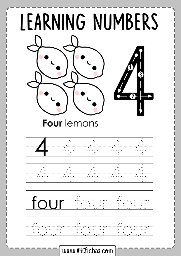 Tracing numbers for preschoolers