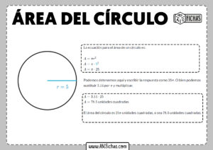 Area circulo formula