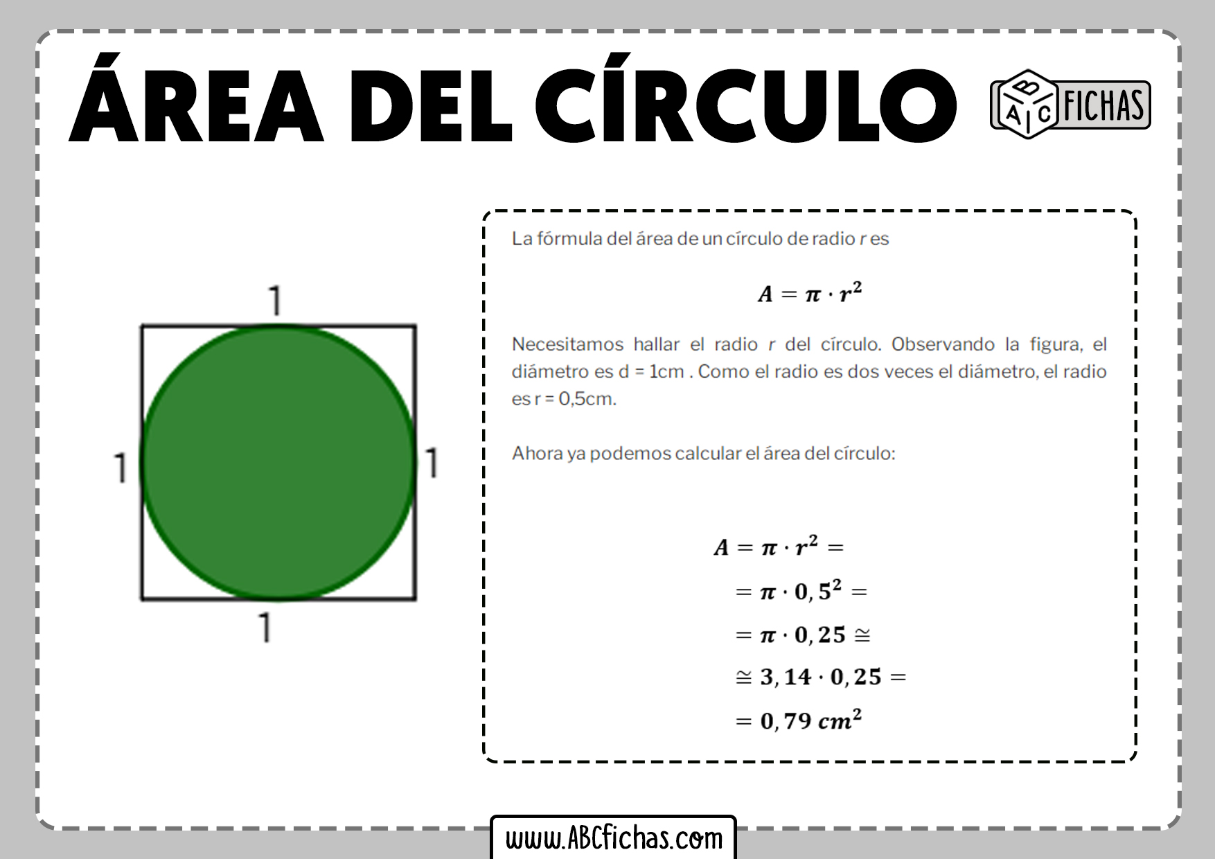 Calcular area del circulo