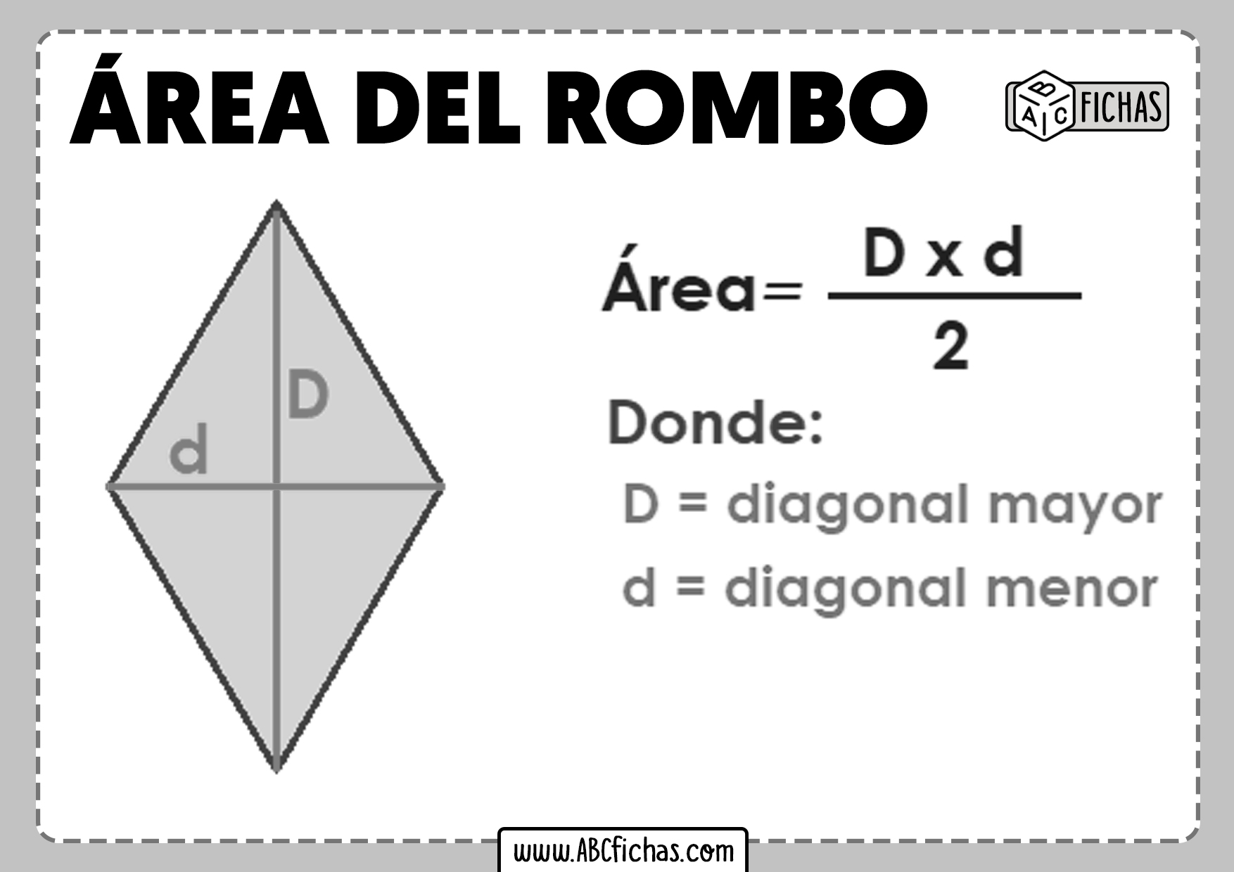 Calcular el area de un rombo