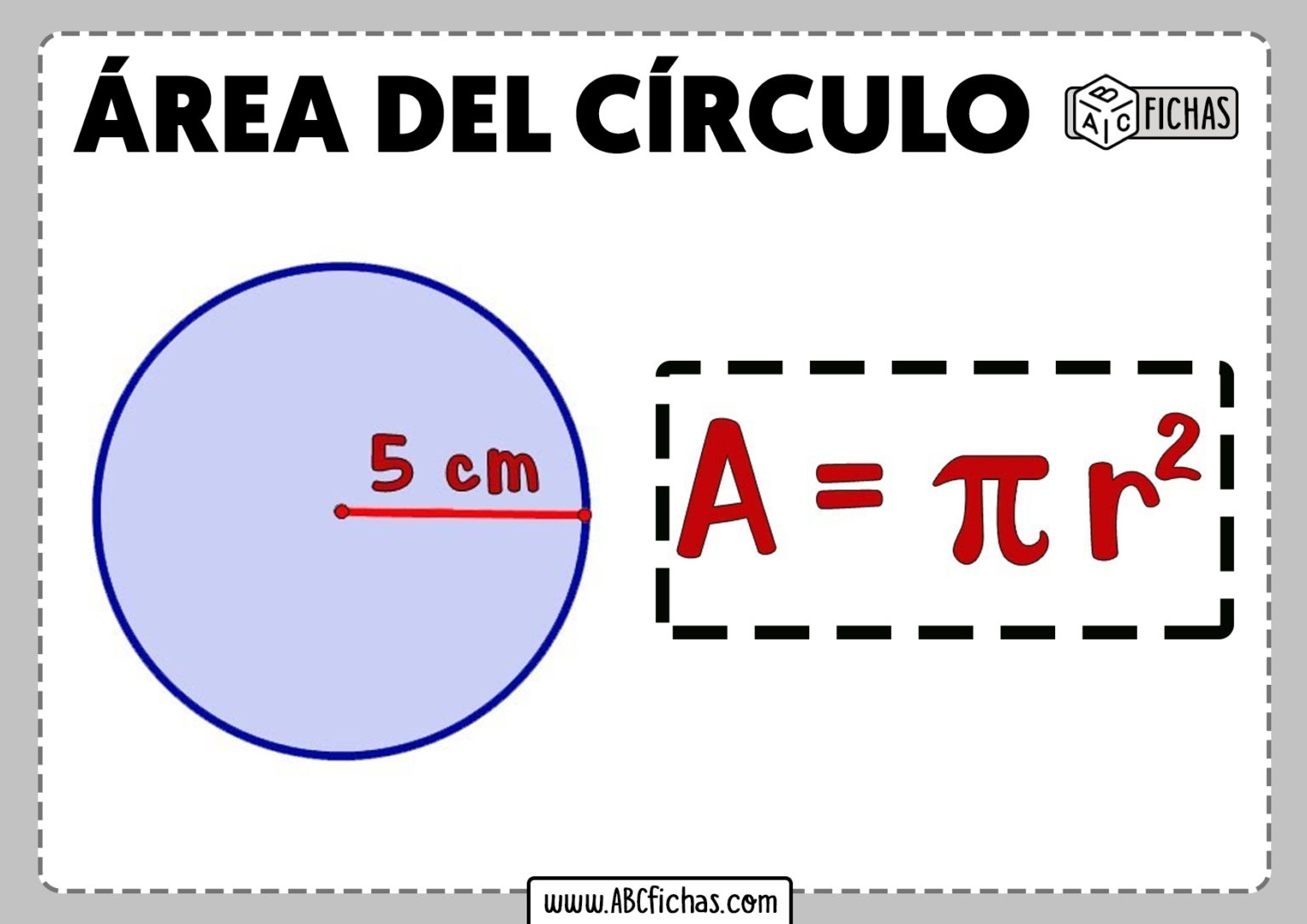 rea Del C rculo F rmula Del Area Y Per metro Del C rculo