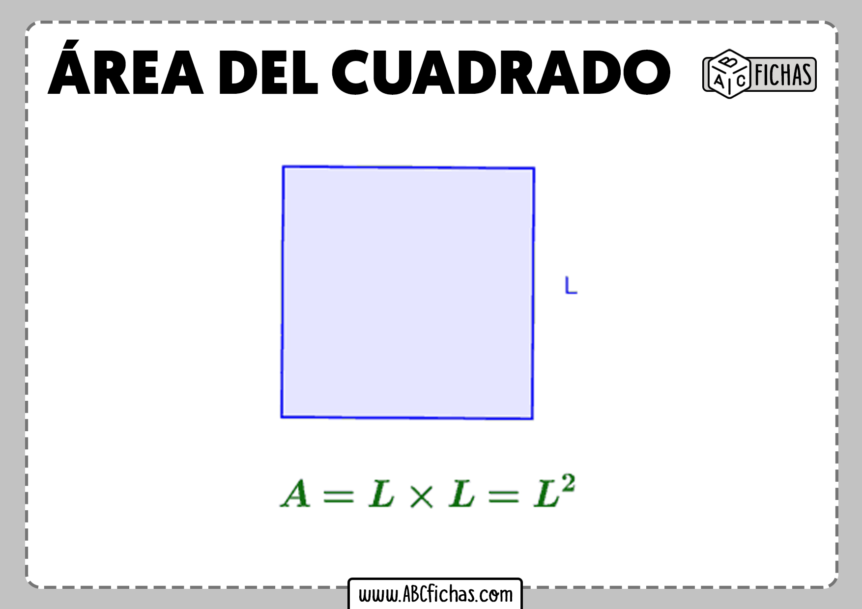 Como se calcula el area del cuadrado