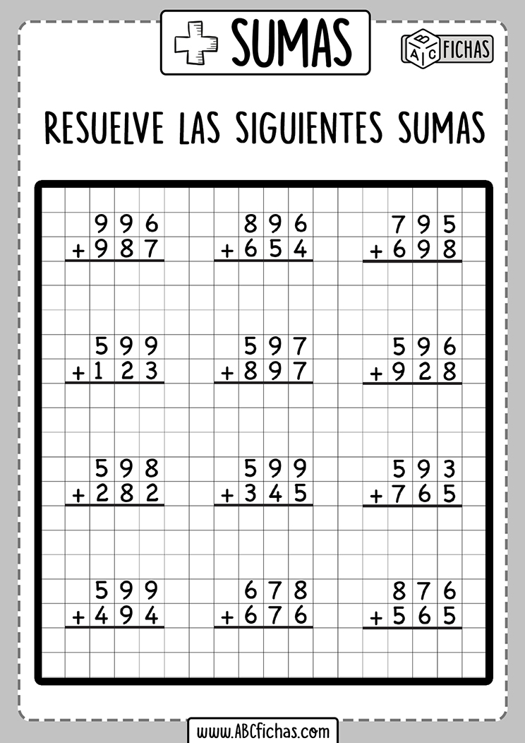 Cuadernillo de repaso de sumas