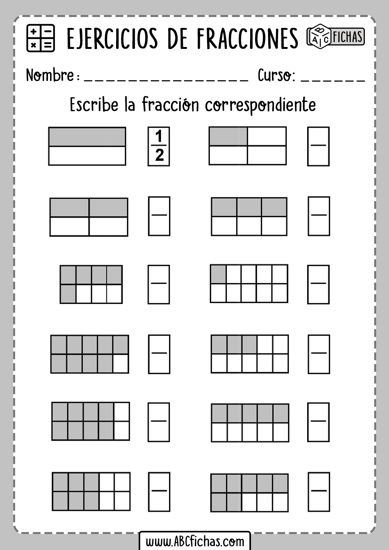 Ejercicios fracciones combinadas