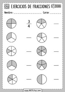 Ejercicios de fracciones