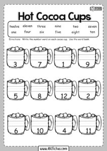 Actividad para repasar los numeros en ingles