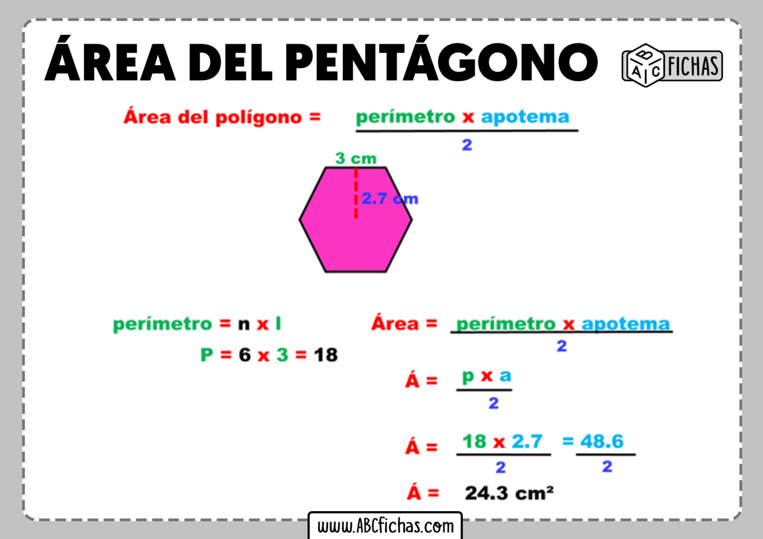 Area del pentagono formula ABC Fichas Area del pentagono formula ABC Fichas