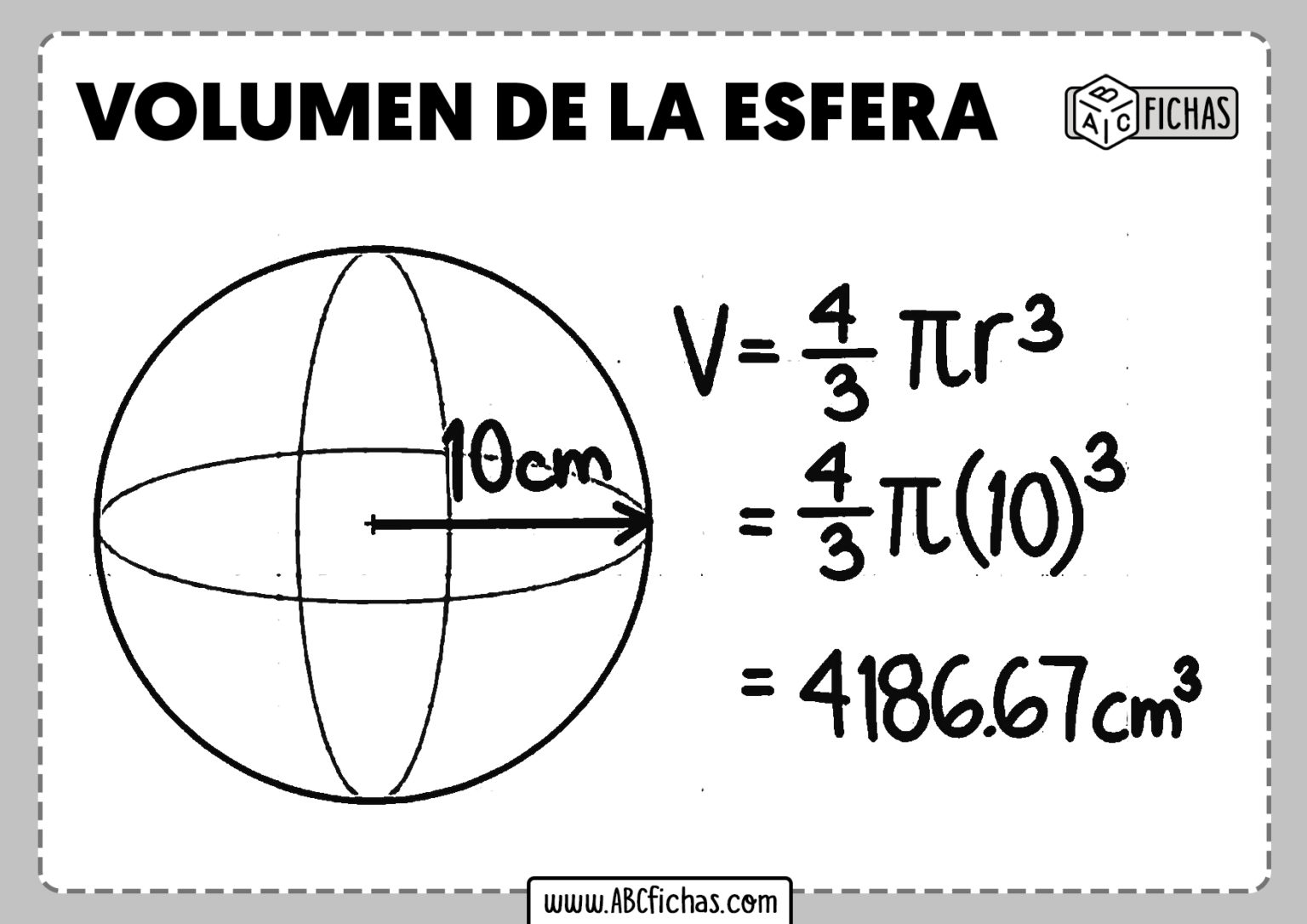 Superficie esfera formula