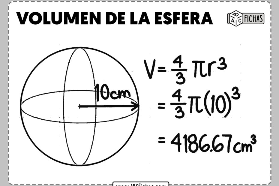 Como se calcula el volumen de una esfera