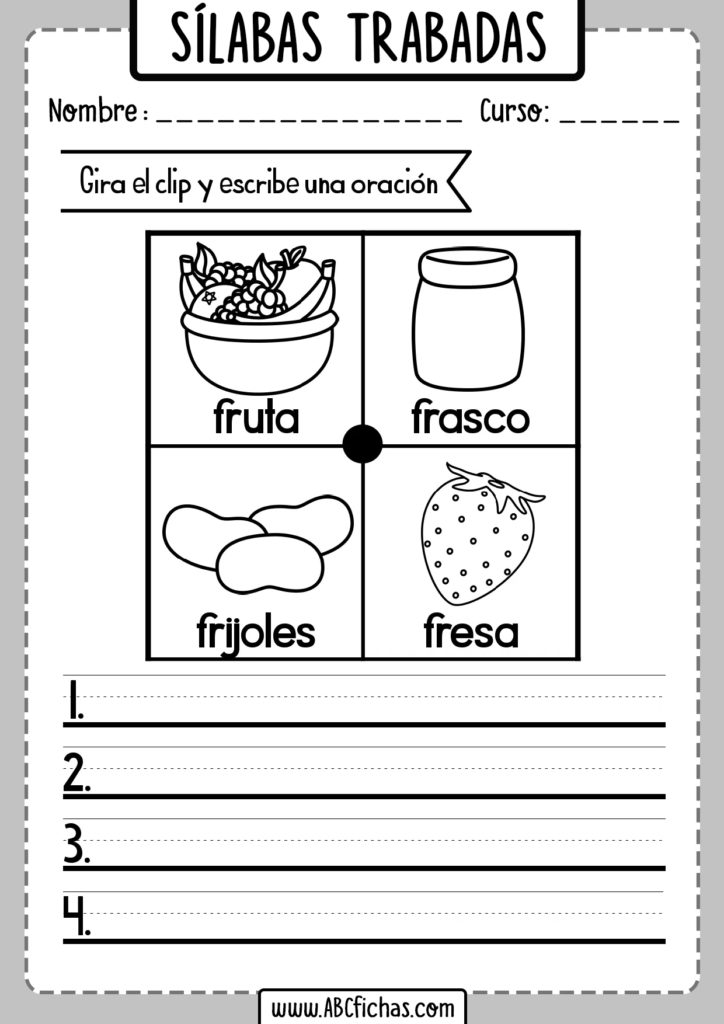 Ejercicios fra fre fri fro fru ABC Fichas Ejercicios fra fre fri fro fru ABC Fichas