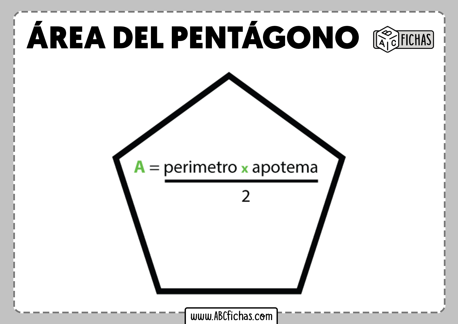 El area del pentagono