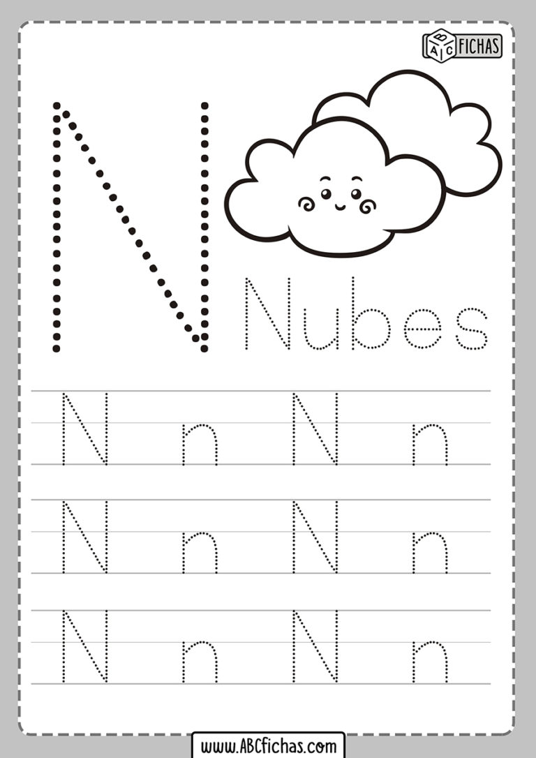 Ficha Letra N Nieveb Imagenes Educativas Images And Photos Finder