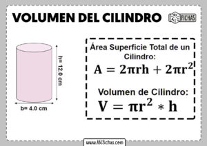 Formula volumen del cilindro