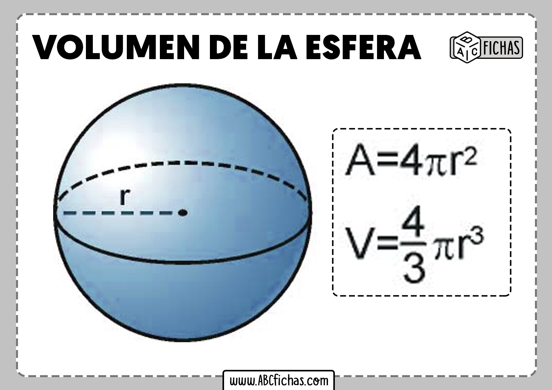 Volumen de una esfera formula