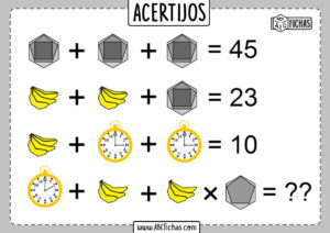 Acertijos de matematicas para niños