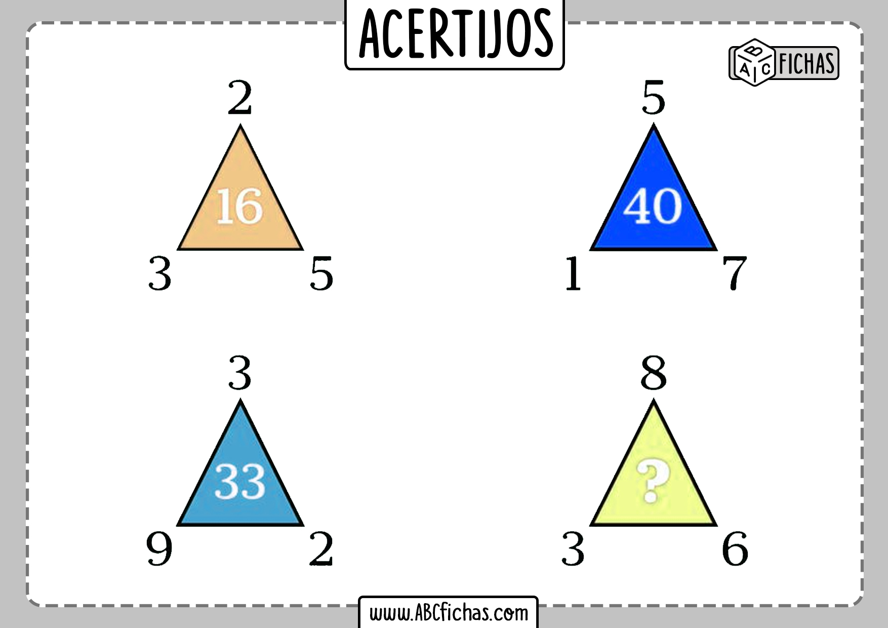 Acertijos Matem Ticos F Ciles Para Ni Os Para Imprimir